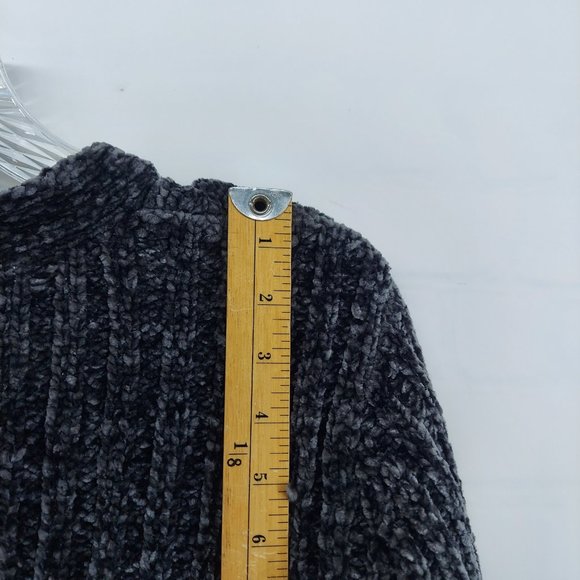 Halogen Chenille black Cardigan size medium - Picture 9 of 10